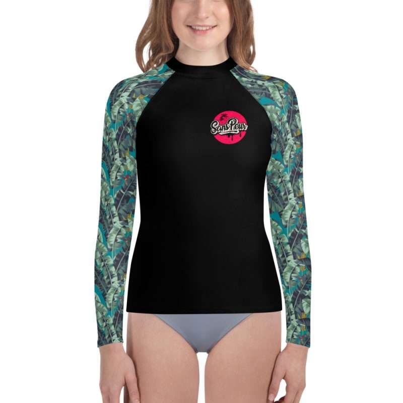 all over print youth rash guard white front 601546fe26575