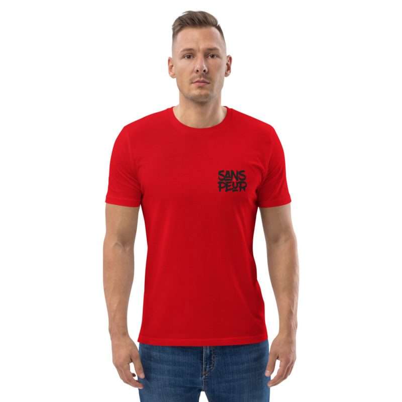 unisex organic cotton t shirt red 5ff1b8fec5be5