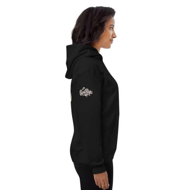 unisex fleece hoodie black right 6061c6d116380