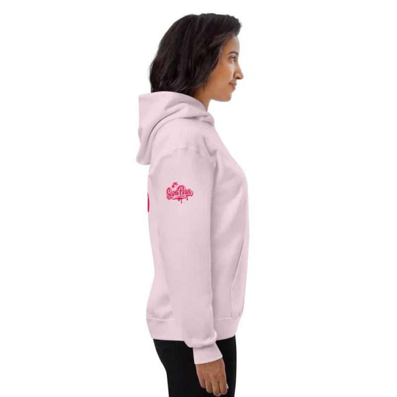 unisex fleece hoodie pale pink right 6061c0a5c160e