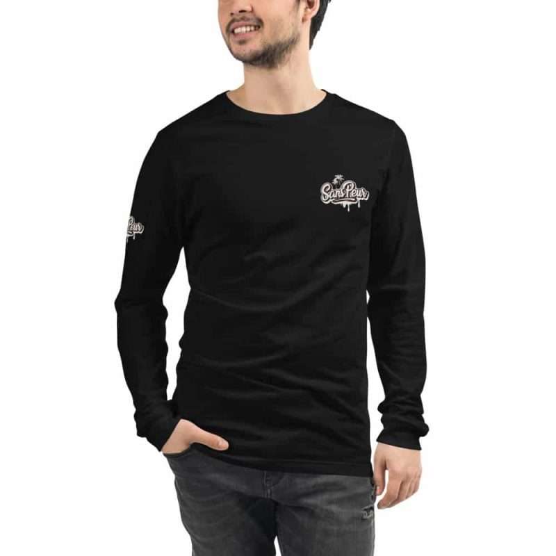 unisex long sleeve tee black front 605ddbda4dc1a