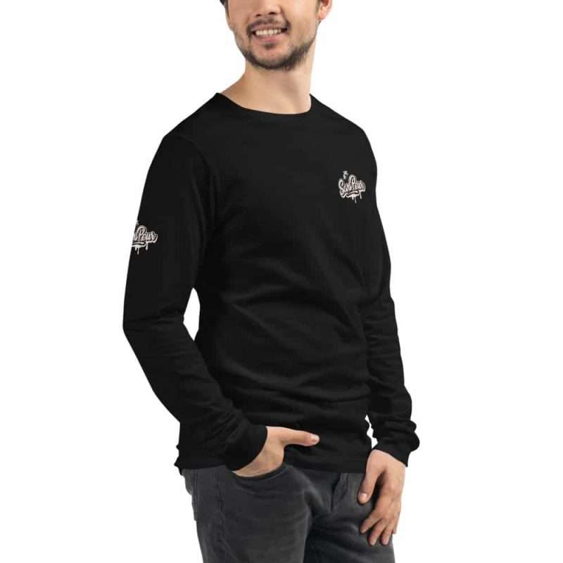 unisex long sleeve tee black right front 605ddbda4e0e4