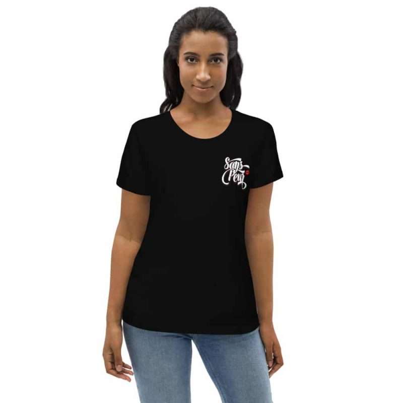 womens fitted eco tee black front 2 6051f99bcf70b