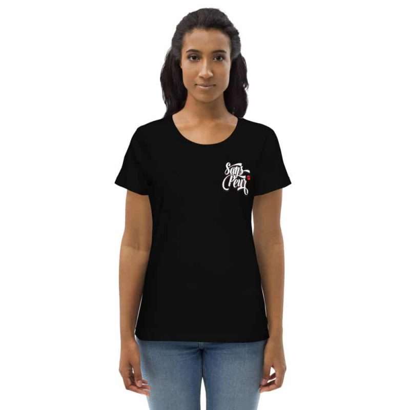 womens fitted eco tee black front 6051f99bcf647