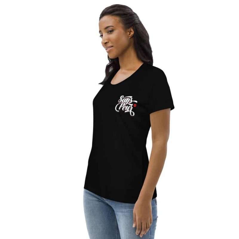 womens fitted eco tee black left front 6051f99bcf4d4