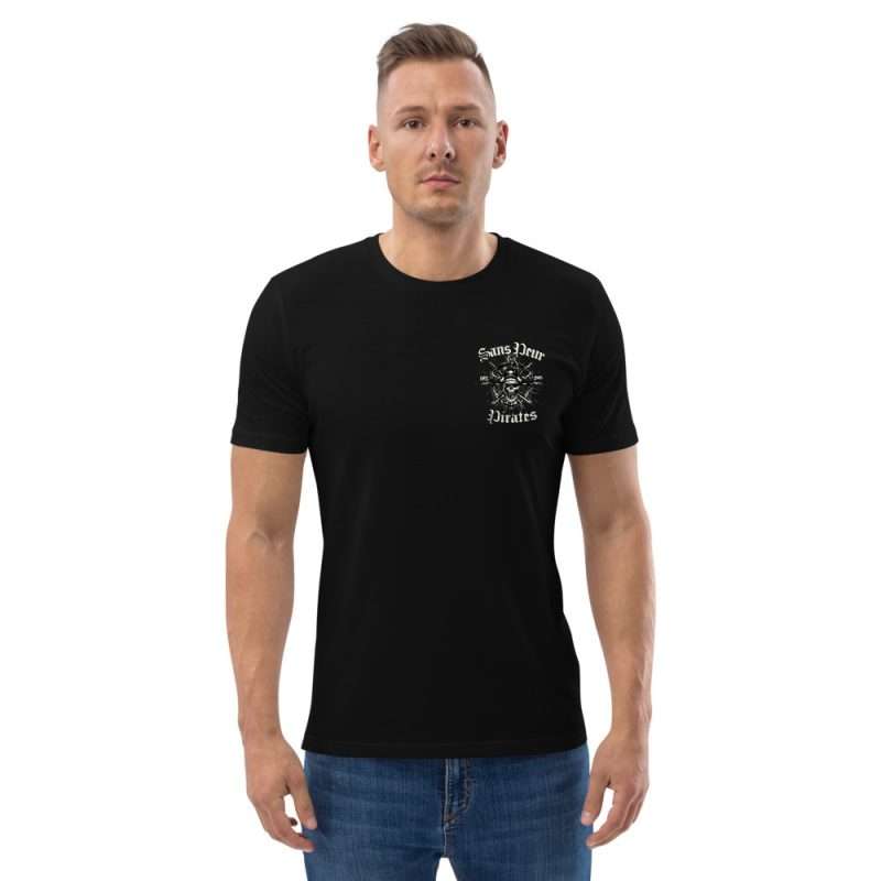 unisex organic cotton t shirt black front 2 6075888456391