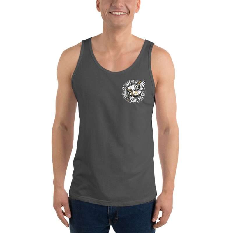 unisex premium tank top asphalt front 60c9e39078667