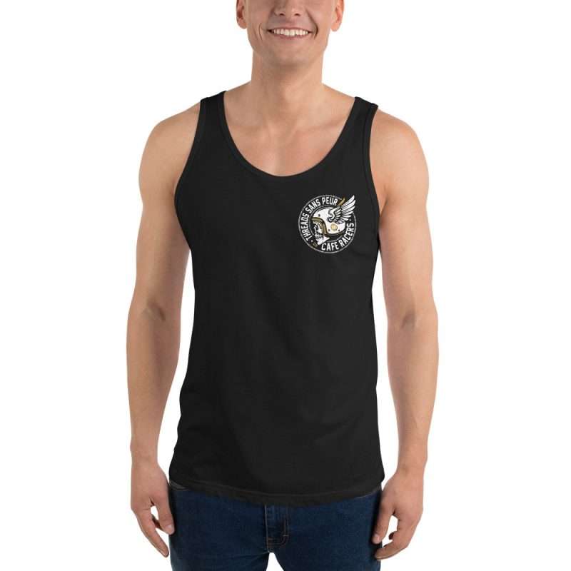 unisex premium tank top black front 60c9e3907832e