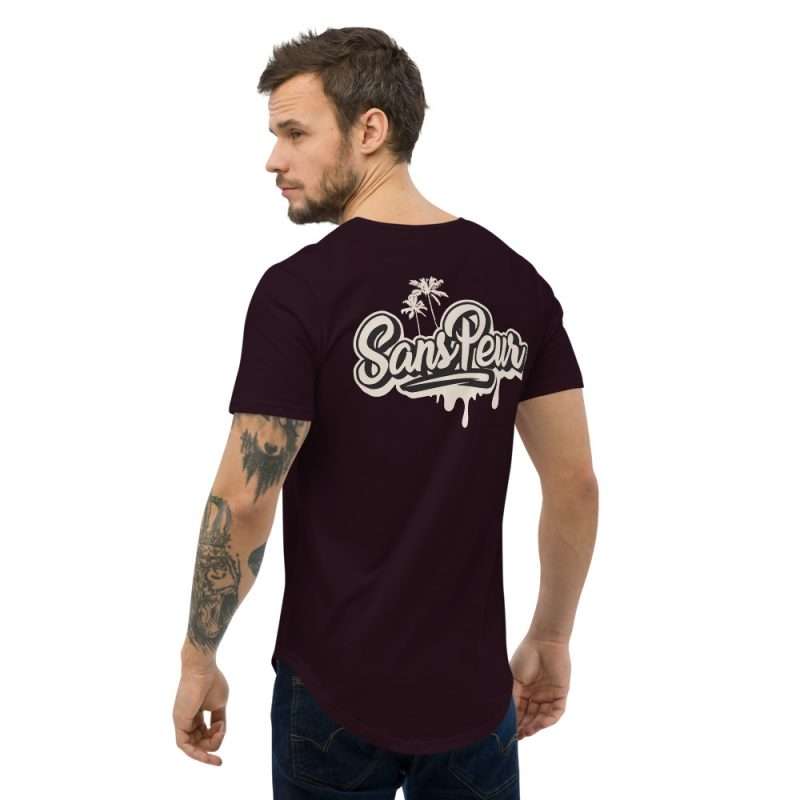 mens curved hem t shirt oxblood black back 6112743d916b3