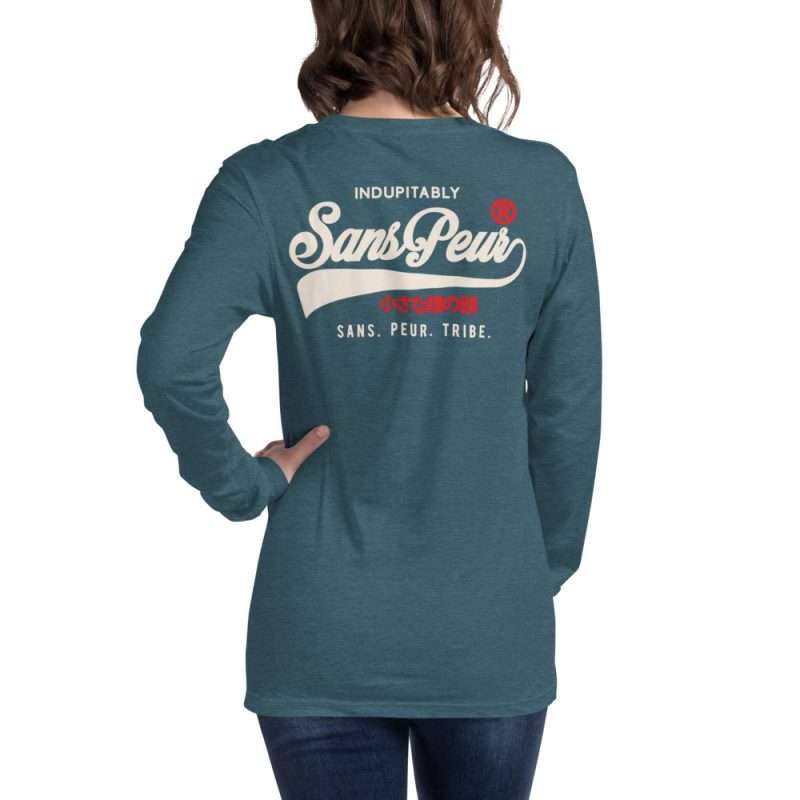 unisex long sleeve tee heather deep teal back 618112a3d028d