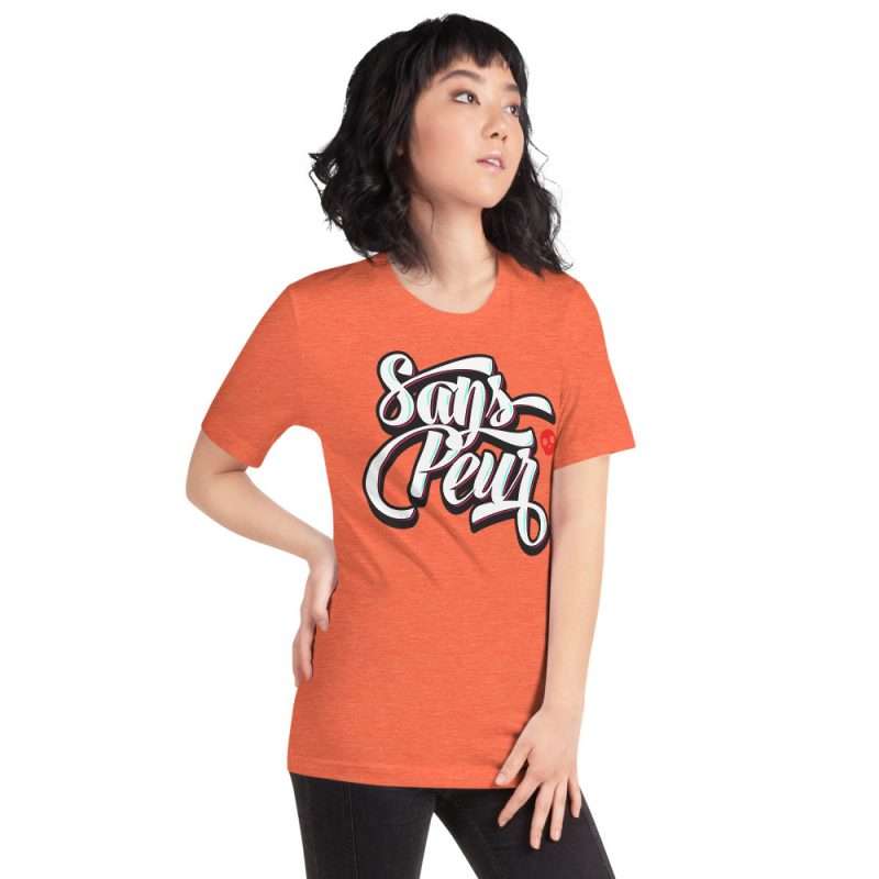 unisex staple t shirt heather orange right front 6194b6dad03e1