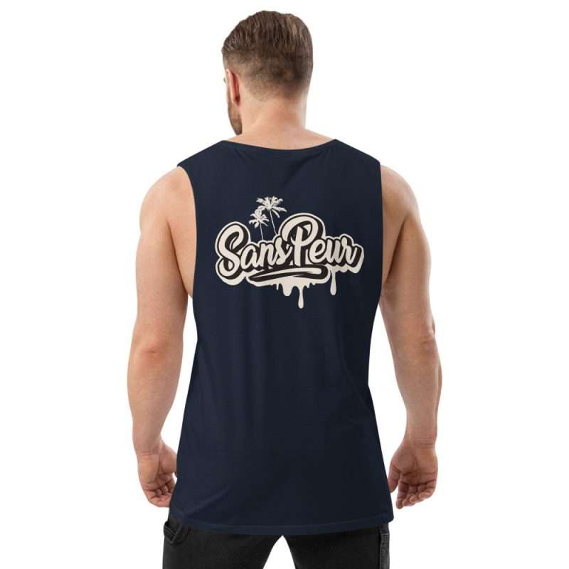 mens drop arm tank top navy back 61b2e91428cb0