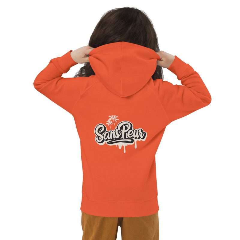 kids eco hoodie burnt orange back 62a86229e3825