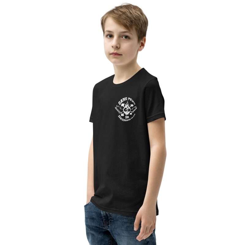 youth staple tee black left front 62975eaf7a6f0