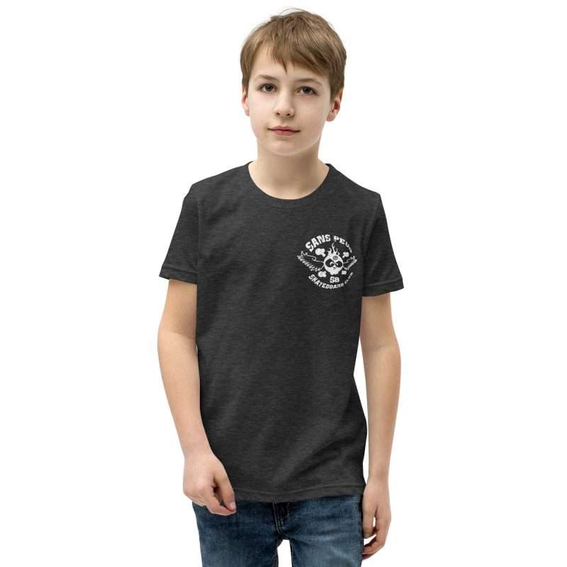 youth staple tee dark grey heather front 62975eaf7b065