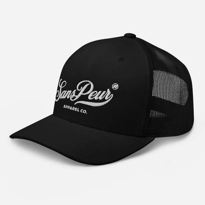 retro trucker hat black left front 63312388abb73 1