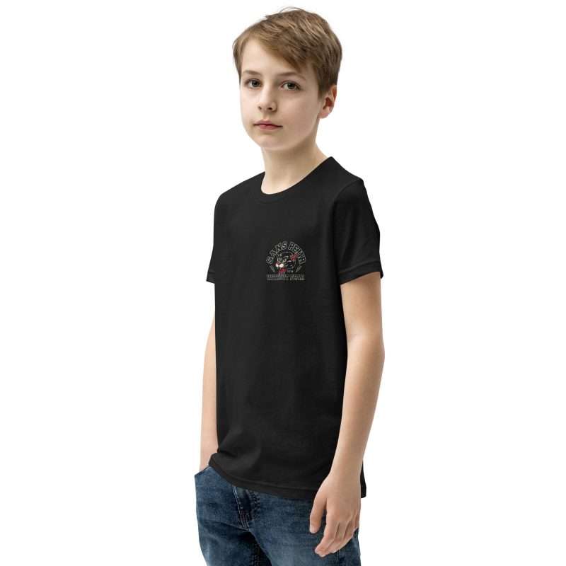 youth staple tee black left front 637f723b51387