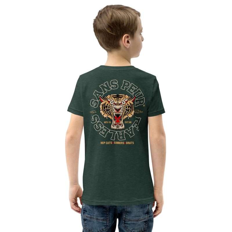 youth staple tee heather forest back 637f6e711fa9a