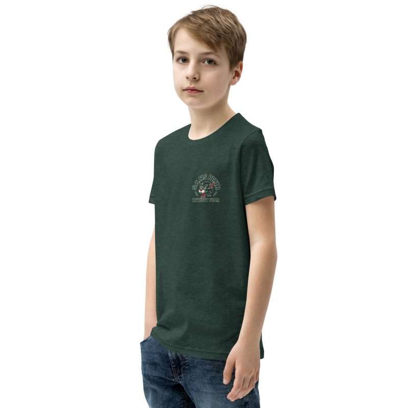 youth staple tee heather forest left front 637f723b54bc8