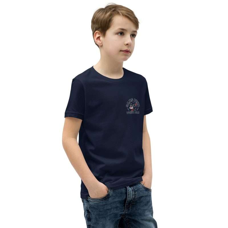 youth staple tee navy right front 637f723b5167a