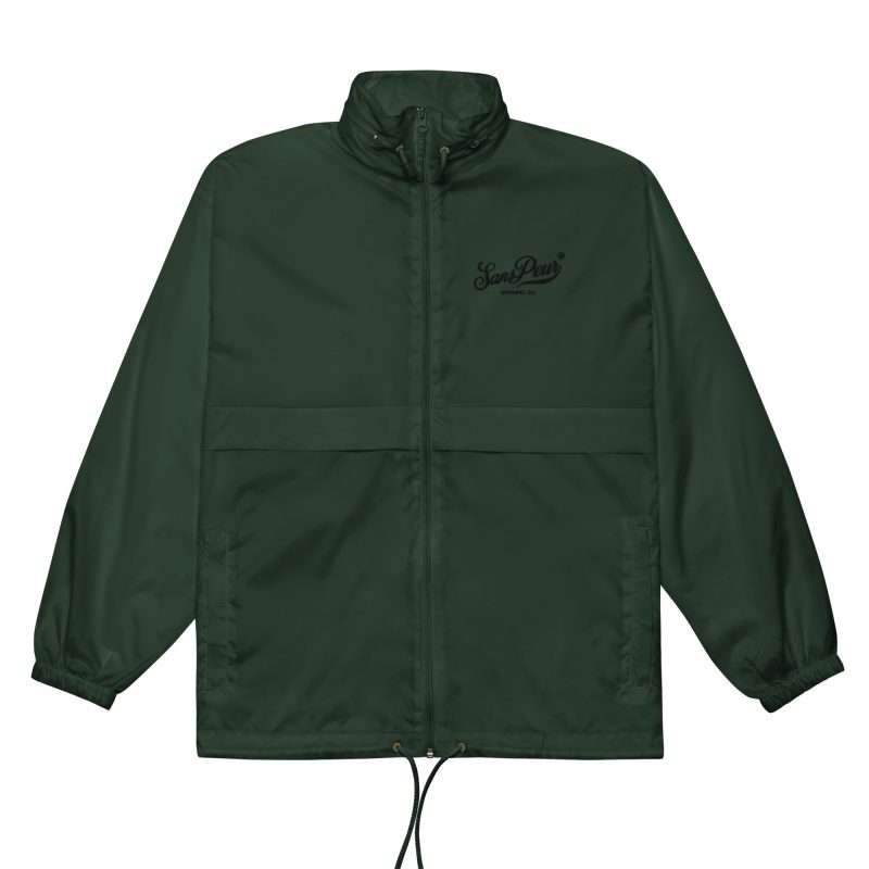 basic unisex windbreaker forest green front 641e8ae5ab7cc 1