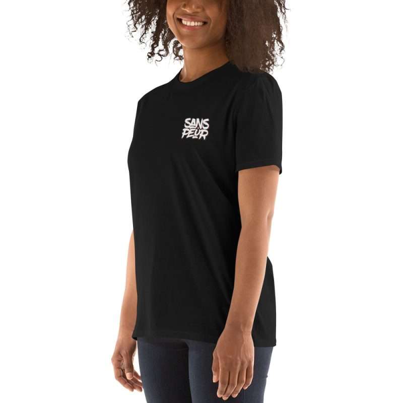 unisex basic softstyle t shirt black left front 64edd7f67c762