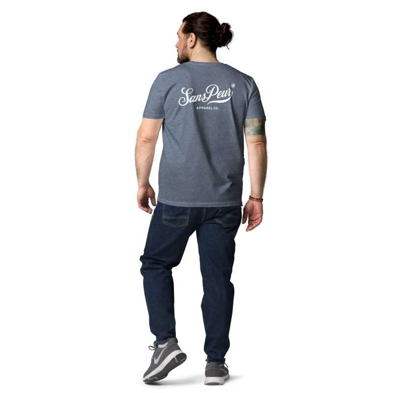 unisex organic cotton t shirt dark heather blue back 64e9e7f92c6fd scaled